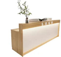Custom LOGO Clothing Store Checkout Counter Front Reception Desk for Beauty Salon