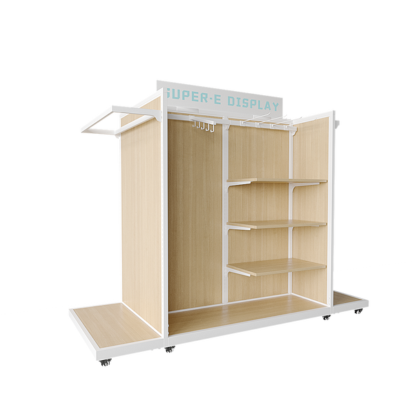 Custom Wooden Slatwall Display Stands Rack