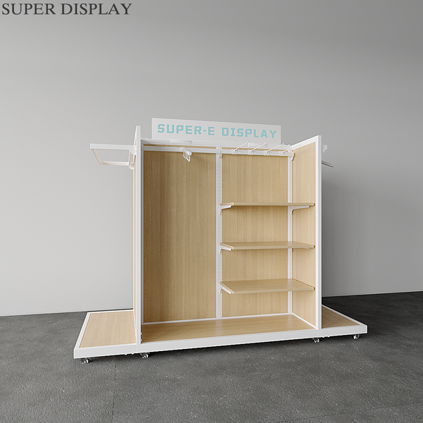 Custom Wooden Slatwall Display Stands Rack