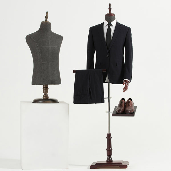Male Dummy Adjustable Half Body Display Mannequin
